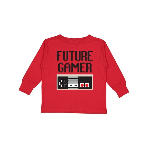 Inktastic Future Gamer Boys or Girls Long Sleeve Toddler T-Shirt