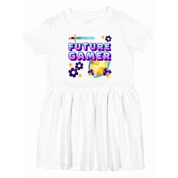 Inktastic Future Gamer Video Games Girls Toddler Dress