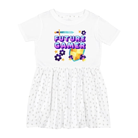 Inktastic Future Gamer Video Games Girls Toddler Dress