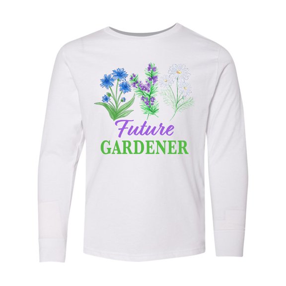 Inktastic Future Gardener Long Sleeve Youth T-Shirt