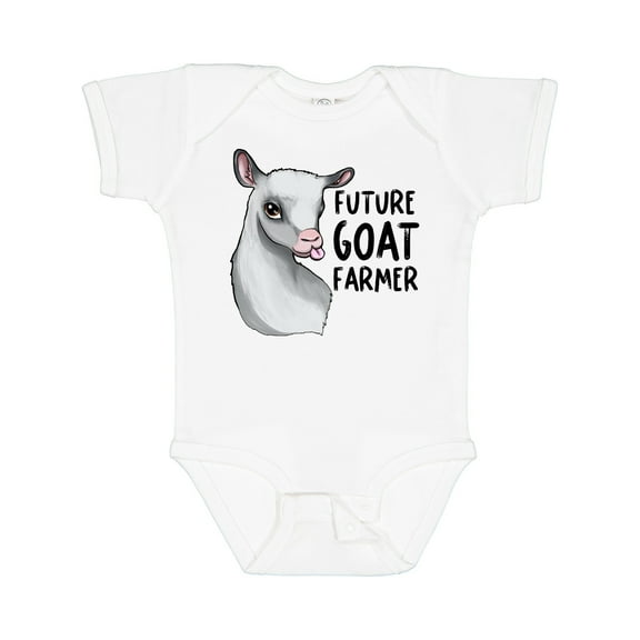 Inktastic Future Goat Farmer Boys or Girls Baby Bodysuit