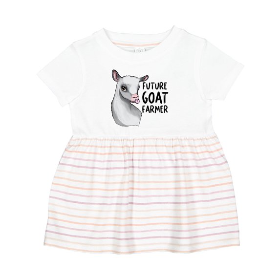 Inktastic Future Goat Farmer Girls Baby Dress