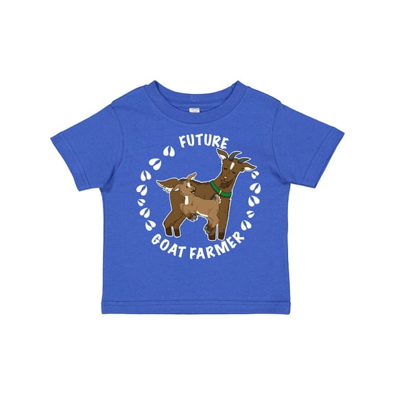 Inktastic Future Goat Farmer with Cute Goats and Hoof Prints Boys or Girls Toddler T-Shirt