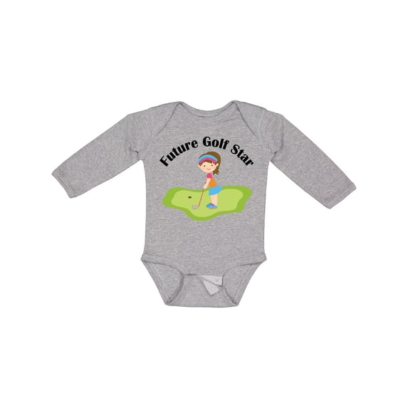Inktastic Future Golf Star Girls Golfing Girls Long Sleeve Baby Bodysuit