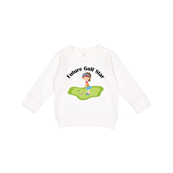 Inktastic Future Golf Star Girls Golfing Toddler Sweatshirt
