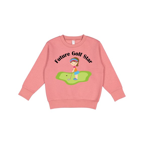 Inktastic Future Golf Star Girls Golfing Toddler Sweatshirt