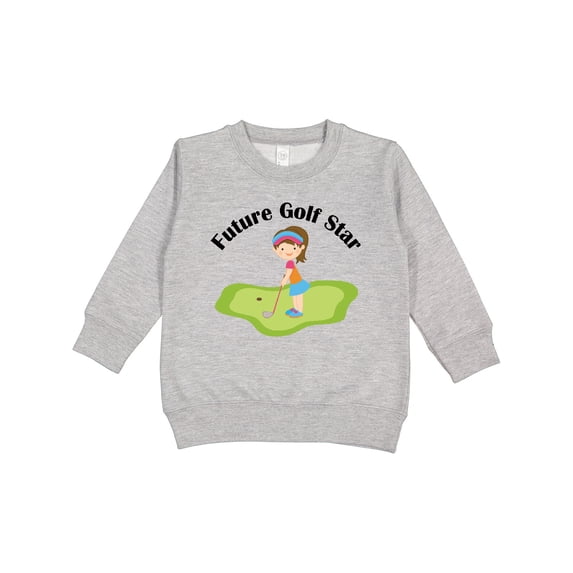 Inktastic Future Golf Star Girls Golfing Toddler Sweatshirt