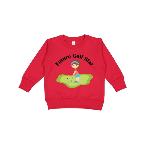 Inktastic Future Golf Star Girls Golfing Toddler Sweatshirt