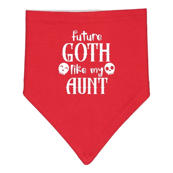 Inktastic Future Goth Like My Aunt with Skulls Baby Bandana Bib