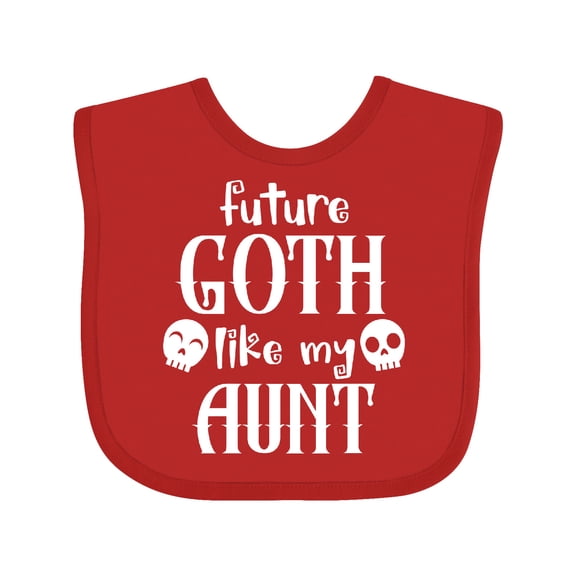 Inktastic Future Goth Like My Aunt with Skulls Boys or Girls Baby Bib