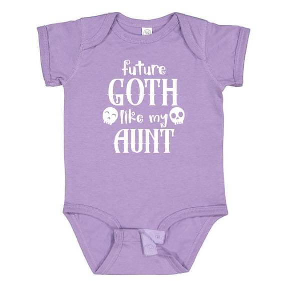 Inktastic Future Goth Like My Aunt with Skulls Boys or Girls Baby Bodysuit