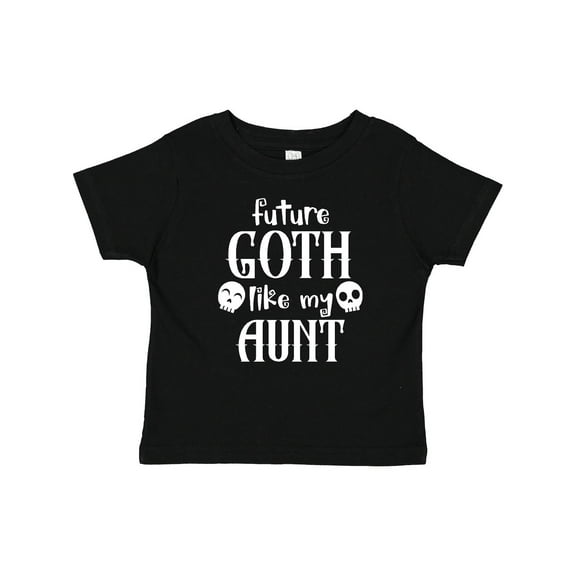 Inktastic Future Goth Like My Aunt with Skulls Boys or Girls Baby T-Shirt