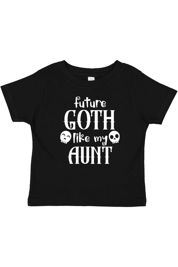Future Goth Like My Aunt with Skulls Boys or Girls Baby T-Shirt