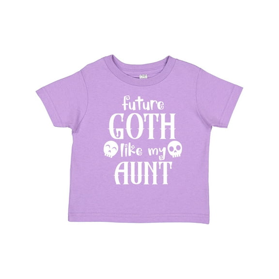 Inktastic Future Goth Like My Aunt with Skulls Boys or Girls Toddler T-Shirt