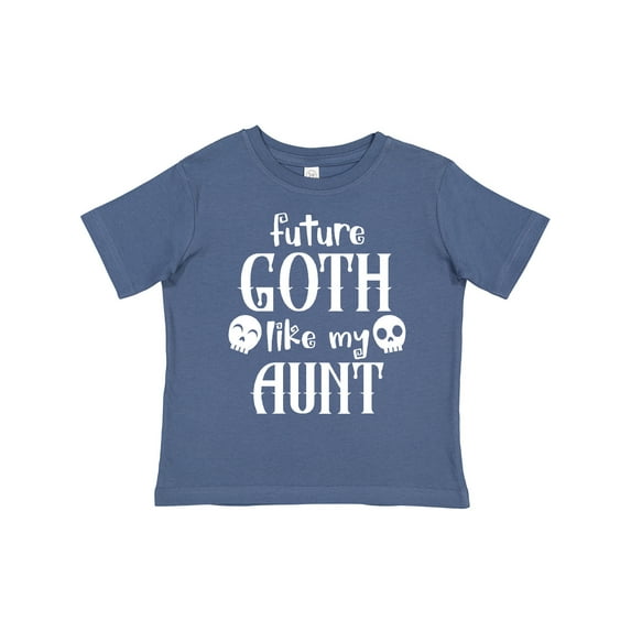Inktastic Future Goth Like My Aunt with Skulls Boys or Girls Toddler T-Shirt