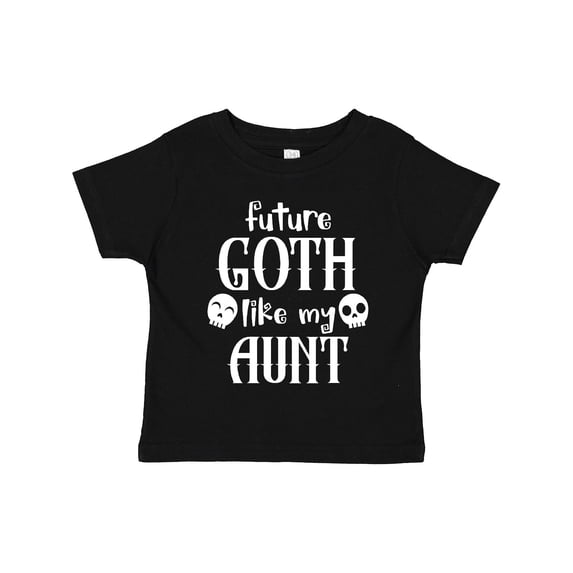 Inktastic Future Goth Like My Aunt with Skulls Boys or Girls Toddler T-Shirt