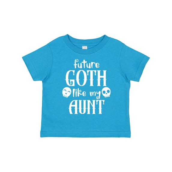 Inktastic Future Goth Like My Aunt with Skulls Boys or Girls Toddler T-Shirt