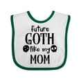thumbnail image 1 of Inktastic Future Goth Like My Mom with Skulls Boys or Girls Baby Bib, 1 of 4