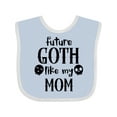 thumbnail image 1 of Inktastic Future Goth Like My Mom with Skulls Boys or Girls Baby Bib, 1 of 4