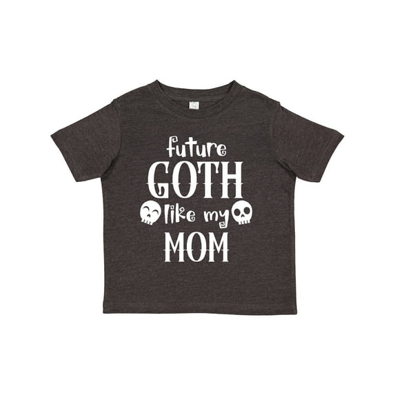 Inktastic Future Goth Like my Mom with Skulls Boys or Girls Toddler T-Shirt