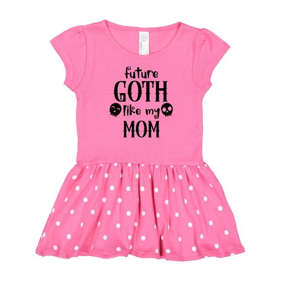 Inktastic Future Goth Like my Mom with Skulls Gift Baby Girl Dress