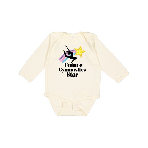 Inktastic Future Gymnastics Star Girls Long Sleeve Baby Bodysuit