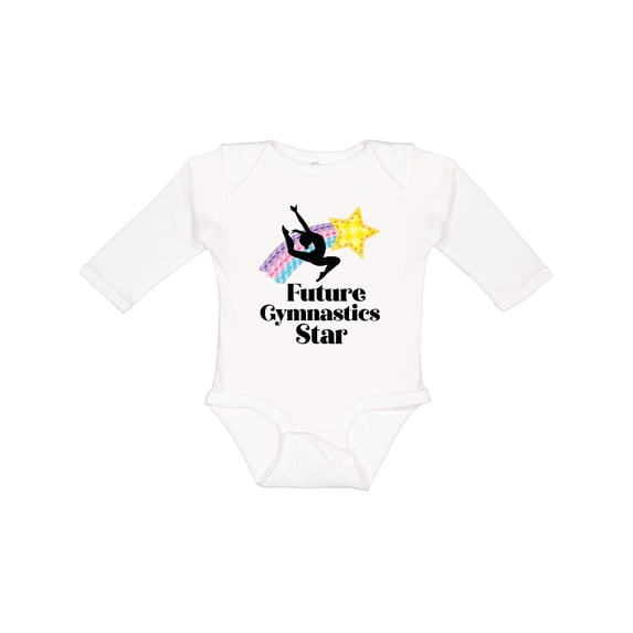 Inktastic Future Gymnastics Star Girls Long Sleeve Baby Bodysuit