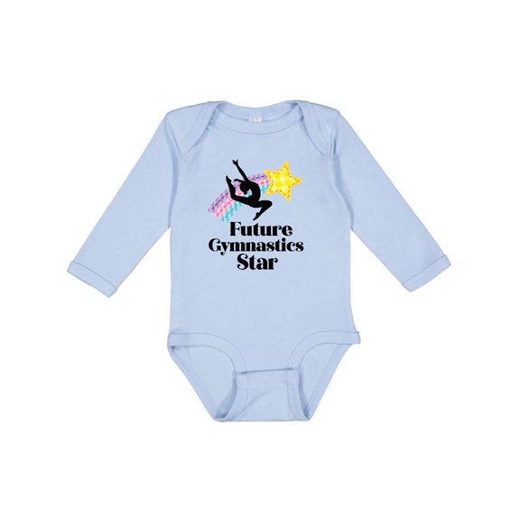 Inktastic Future Gymnastics Star Girls Long Sleeve Baby Bodysuit