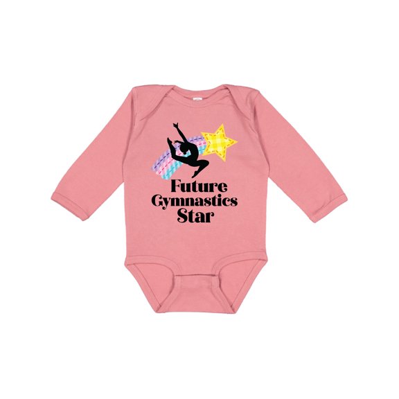 Inktastic Future Gymnastics Star Girls Long Sleeve Baby Bodysuit