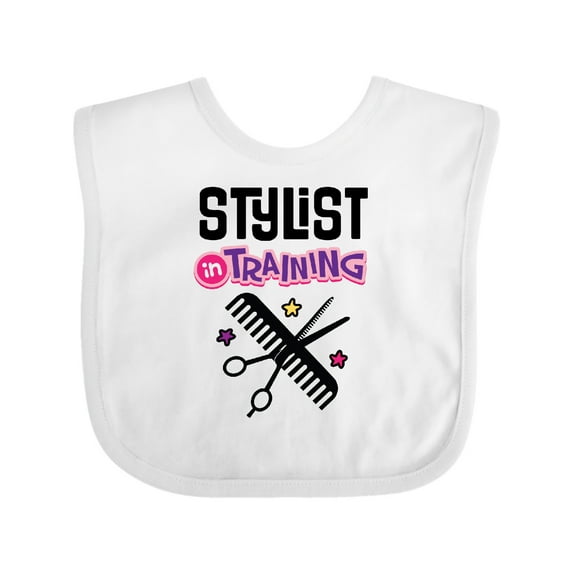Inktastic Future Hair Stylist in Training Girls Baby Bib