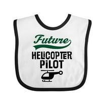 Inktastic Future Helicopter Pilot Boys or Girls Baby Bib