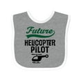 thumbnail image 1 of Inktastic Future Helicopter Pilot Boys or Girls Baby Bib, 1 of 4