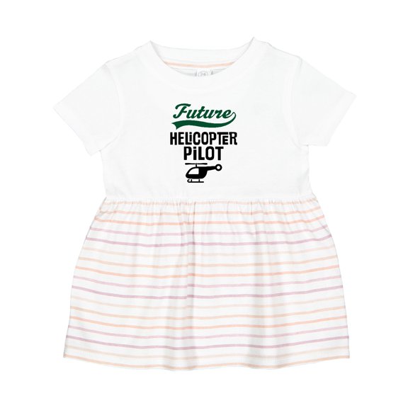 Inktastic Future Helicopter Pilot Girls Baby Dress