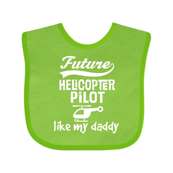 Inktastic Future Helicopter Pilot Like Daddy Boys Baby Bib