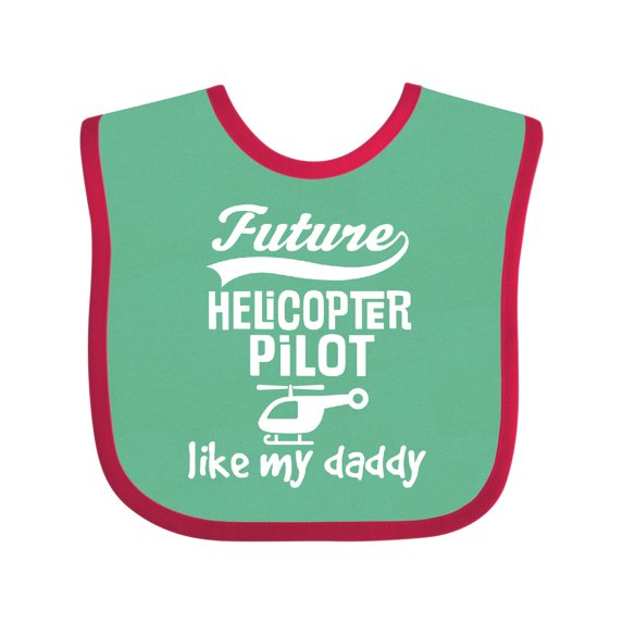 Inktastic Future Helicopter Pilot Like Daddy Boys Baby Bib