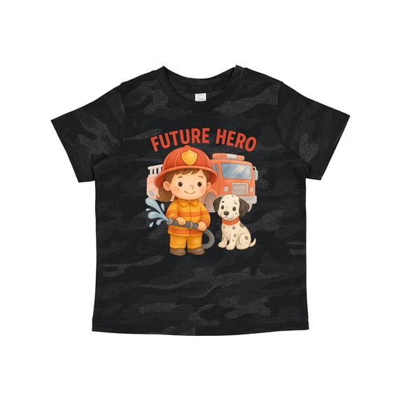 Inktastic Future Hero Firefighter Kids Cute Design Boys or Girls Toddler T-Shirt