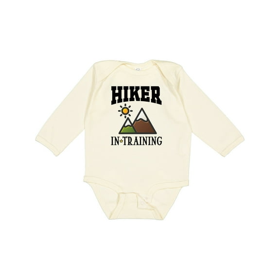 Inktastic Future Hiker in Training Boys or Girls Long Sleeve Baby Bodysuit