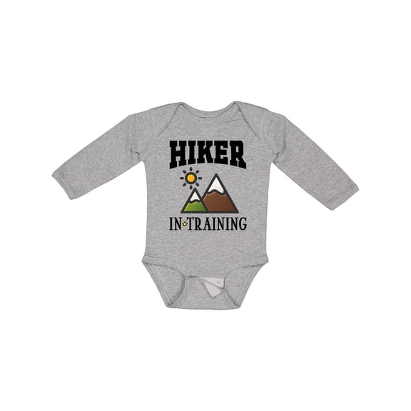 Inktastic Future Hiker in Training Boys or Girls Long Sleeve Baby Bodysuit