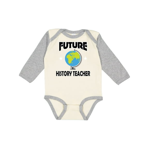 Inktastic Future History Teacher Boys or Girls Long Sleeve Baby Bodysuit