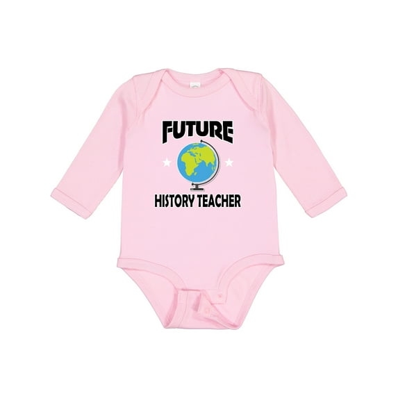 Inktastic Future History Teacher Boys or Girls Long Sleeve Baby Bodysuit
