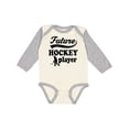 thumbnail image 1 of Inktastic Future Hockey Player Baby Boy Boys Long Sleeve Baby Bodysuit, 1 of 5