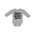 thumbnail image 1 of Inktastic Future Hockey Player Baby Boy Boys Long Sleeve Baby Bodysuit, 1 of 5