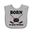 thumbnail image 1 of Inktastic Future Hockey Player Born to Play Hockey Boys Baby Bib, 1 of 4