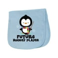 thumbnail image 1 of Inktastic Future Hockey Player Penguin Baby Burp Cloth, 1 of 3