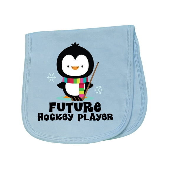 Inktastic Future Hockey Player Penguin Baby Burp Cloth
