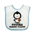 thumbnail image 1 of Inktastic Future Hockey Player Penguin Boys or Girls Baby Bib, 1 of 4