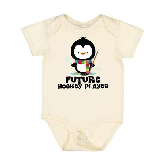 Inktastic Future Hockey Player Penguin Boys or Girls Baby Bodysuit