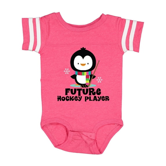 Inktastic Future Hockey Player Penguin Boys or Girls Baby Bodysuit