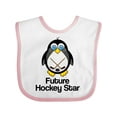 thumbnail image 1 of Inktastic Future Hockey Star Penguin Boys or Girls Baby Bib, 1 of 4