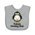 thumbnail image 1 of Inktastic Future Hockey Star Penguin Boys or Girls Baby Bib, 1 of 4